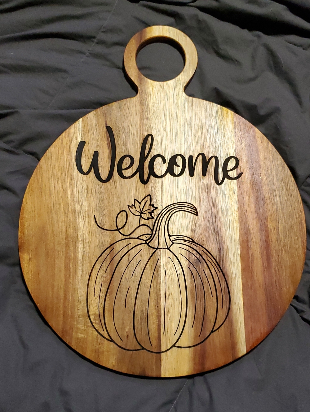 Fall Welcome Decor With pumpkin